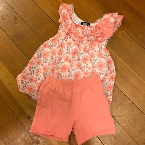 NWOT bubble dress with matching shorts